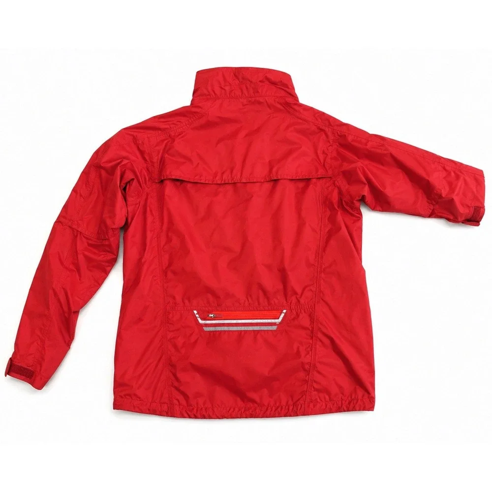 The North Face HyVent Technical Rain Shell Jacket Men's Large Red Hooded YKK